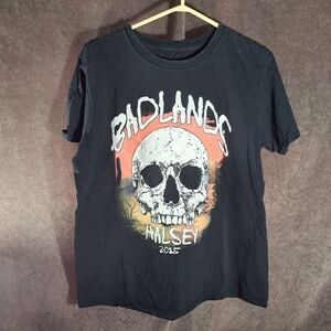 Halsey Badlands 2015 Large Skull Ombre Desert Black Graphic Tour Tee G L